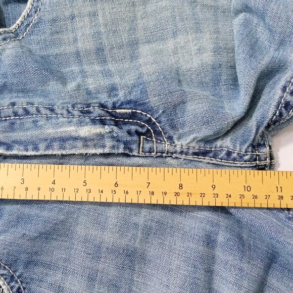 ROCK & ROLL Cowboy Jeans Mens Tuf Cooper Competition Distressed Whiskers 30x36 - Picture 13 of 16